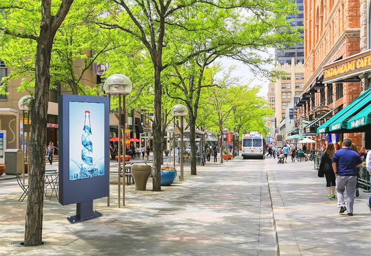 55 inch vertical screen floor stand outdoor kiosk 6